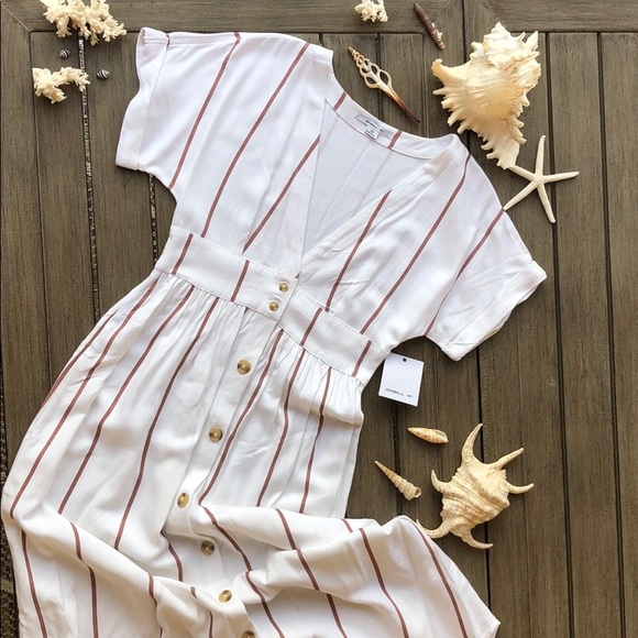 🌴🌼O’Neill- REID STRIPE MIDIE DRESS🌼🌴 - Picture 2 of 12